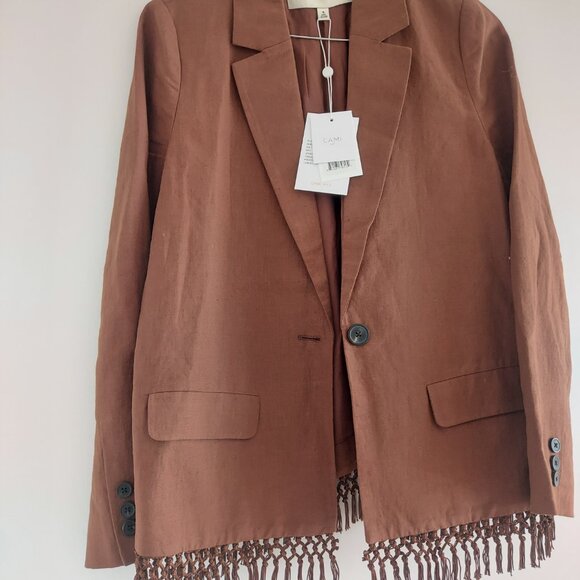 Cami NYC SMALL LINEN BLAZER JACKET - Picture 2 of 2